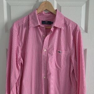Vineyard Vines Pink Gingham Men's Shirt